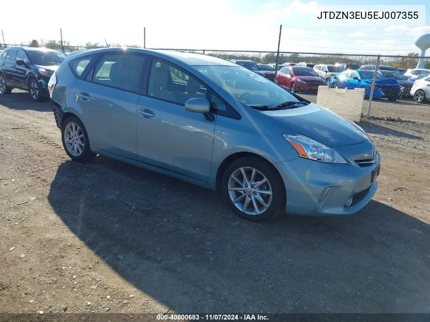 JTDZN3EU5EJ007355 2014 Toyota Prius V Five