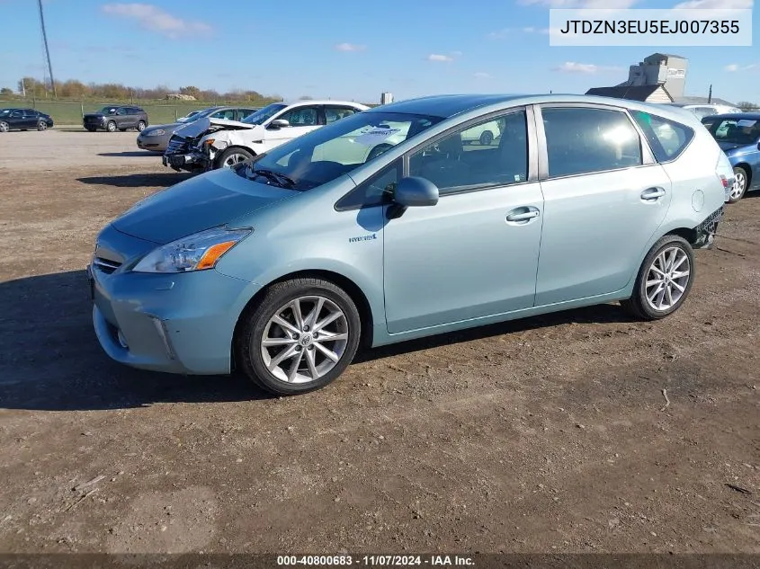 JTDZN3EU5EJ007355 2014 Toyota Prius V Five