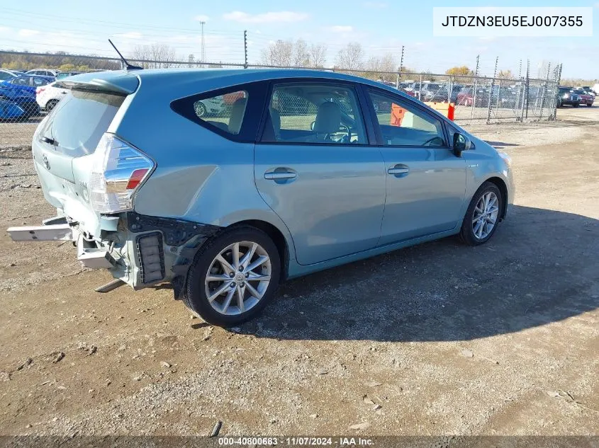 JTDZN3EU5EJ007355 2014 Toyota Prius V Five