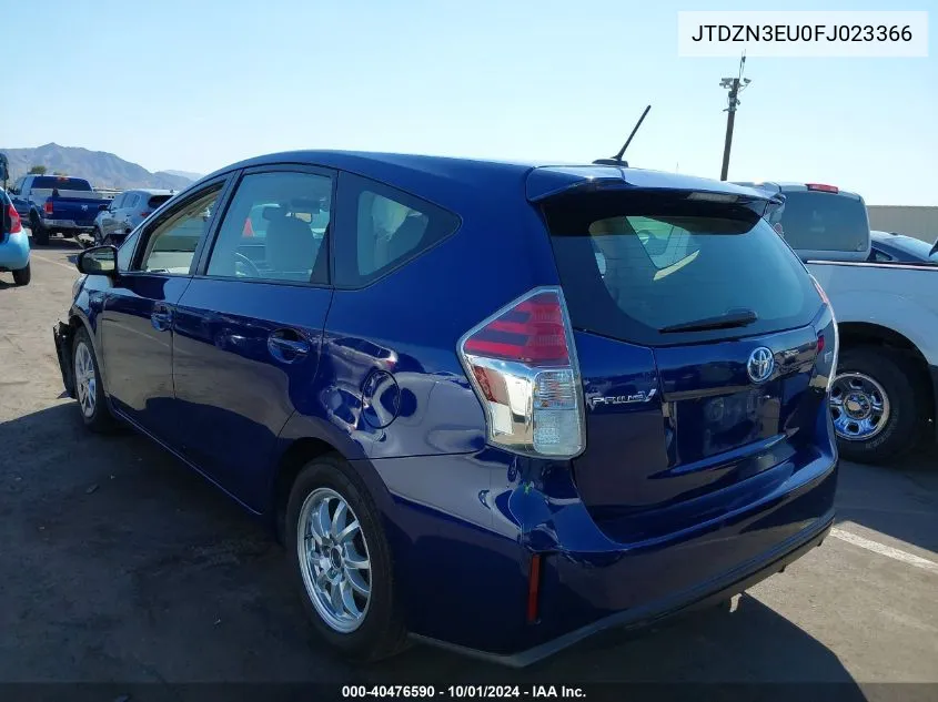 JTDZN3EU0FJ023366 2015 Toyota Prius V Four