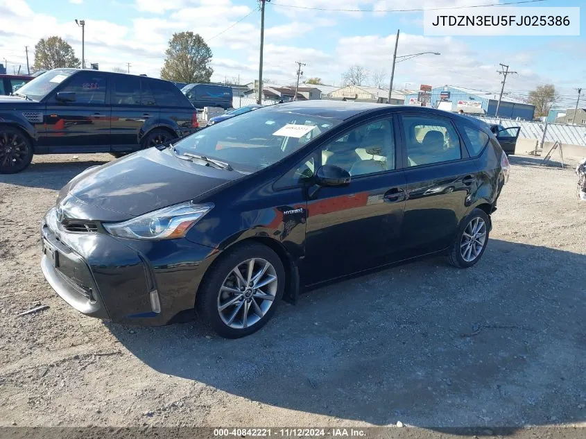 2015 Toyota Prius V Five VIN: JTDZN3EU5FJ025386 Lot: 40842221