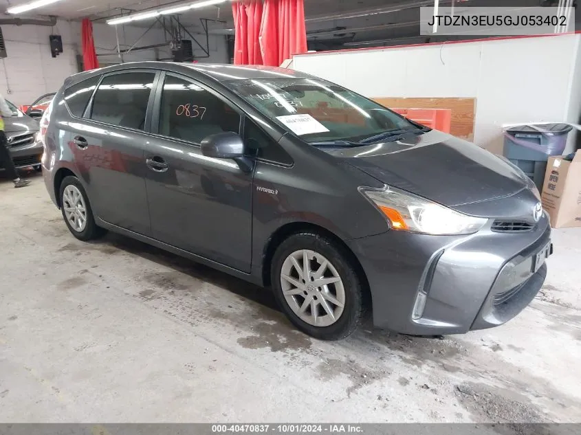 2016 Toyota Prius V Three VIN: JTDZN3EU5GJ053402 Lot: 40470837