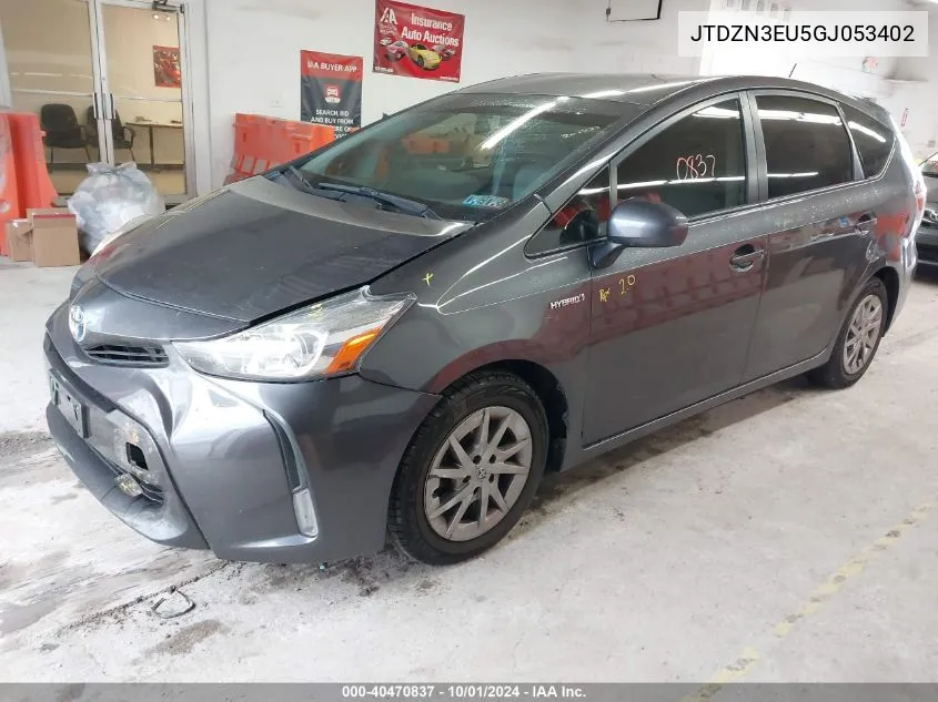 JTDZN3EU5GJ053402 2016 Toyota Prius V Three