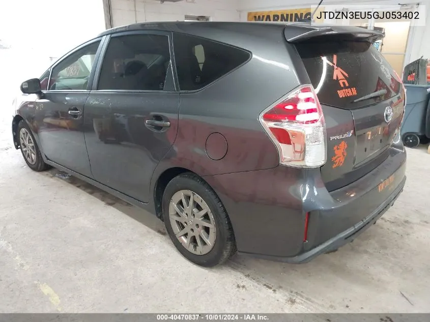 JTDZN3EU5GJ053402 2016 Toyota Prius V Three