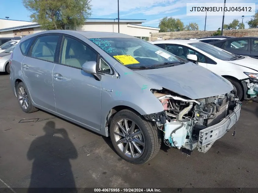 2016 Toyota Prius V Five VIN: JTDZN3EU1GJ045412 Lot: 40675955