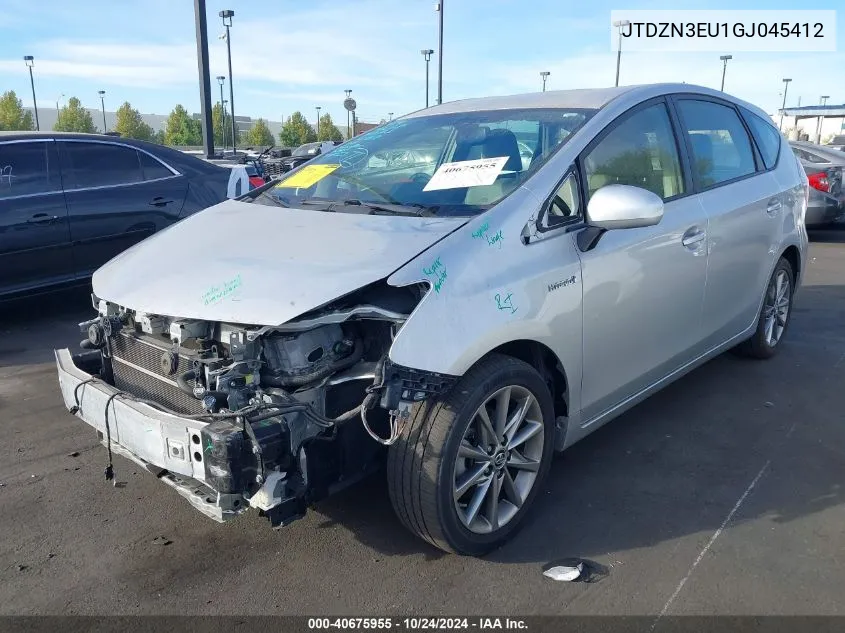 2016 Toyota Prius V Five VIN: JTDZN3EU1GJ045412 Lot: 40675955