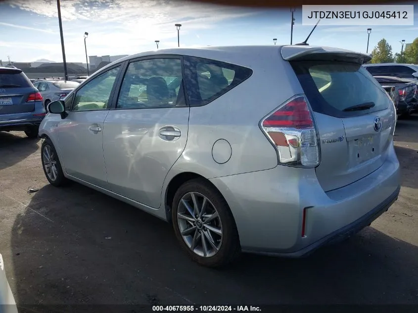 2016 Toyota Prius V Five VIN: JTDZN3EU1GJ045412 Lot: 40675955