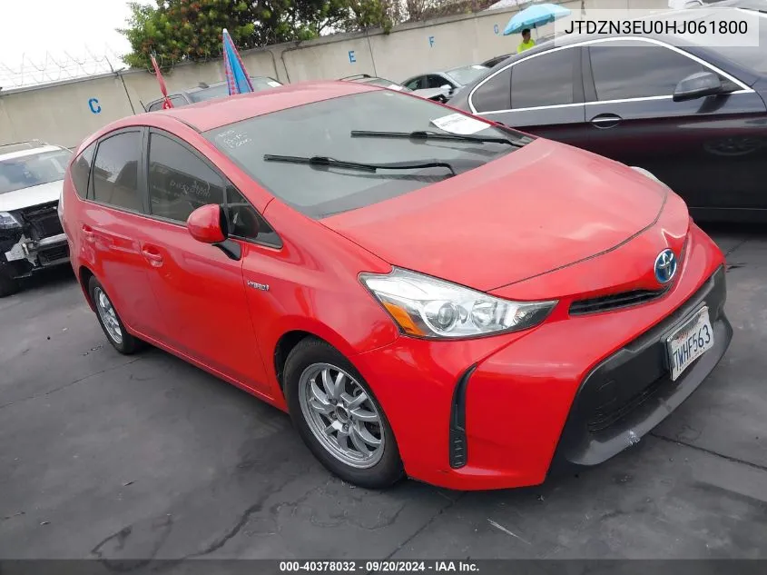 JTDZN3EU0HJ061800 2017 Toyota Prius V Two