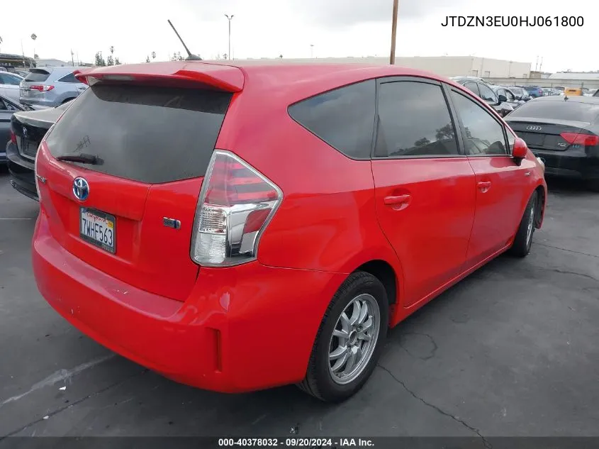 JTDZN3EU0HJ061800 2017 Toyota Prius V Two