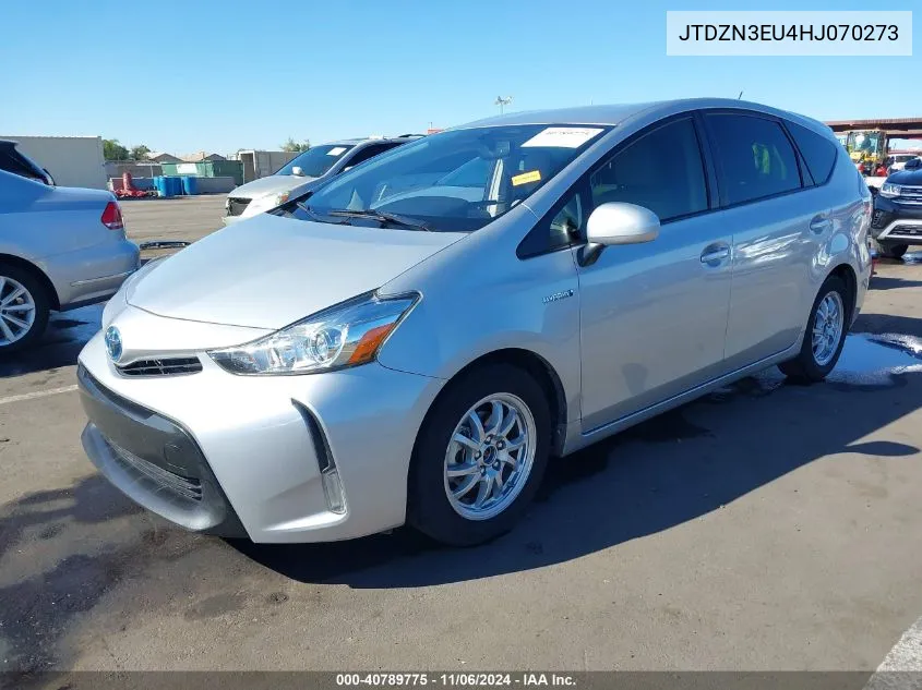 2017 Toyota Prius V Four VIN: JTDZN3EU4HJ070273 Lot: 40789775