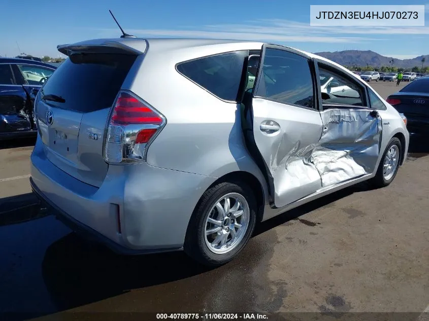 2017 Toyota Prius V Four VIN: JTDZN3EU4HJ070273 Lot: 40789775