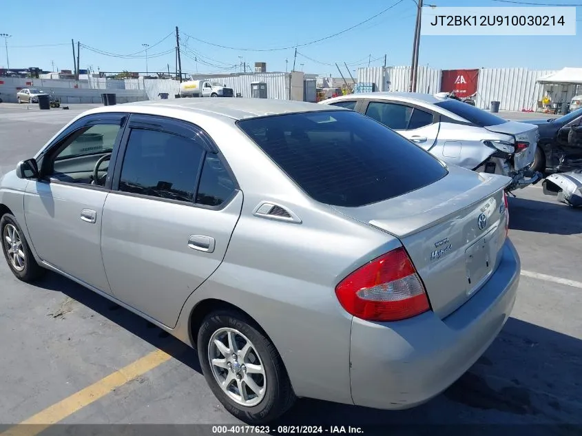 2001 Toyota Prius VIN: JT2BK12U910030214 Lot: 40177623