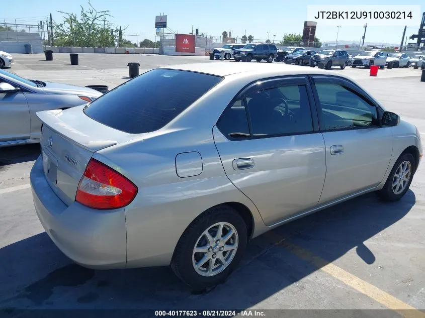 2001 Toyota Prius VIN: JT2BK12U910030214 Lot: 40177623