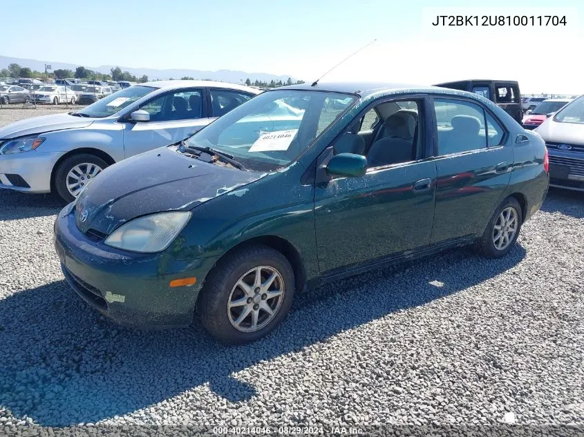 JT2BK12U810011704 2001 Toyota Prius