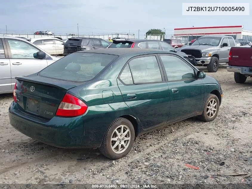 2001 Toyota Prius VIN: JT2BK12U710005490 Lot: 40365460