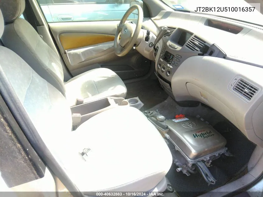 JT2BK12U510016357 2001 Toyota Prius