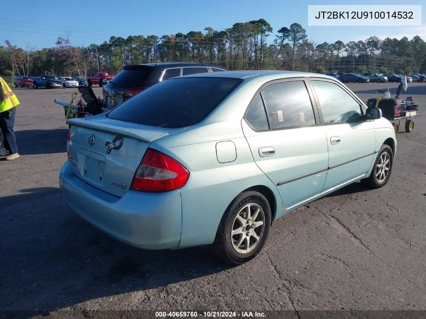 2001 Toyota Prius VIN: JT2BK12U910014532 Lot: 40659760