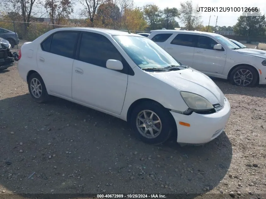 2001 Toyota Prius VIN: JT2BK12U910012666 Lot: 40672989