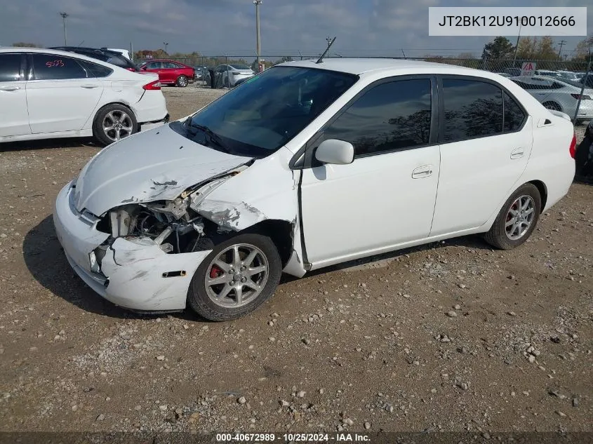 2001 Toyota Prius VIN: JT2BK12U910012666 Lot: 40672989