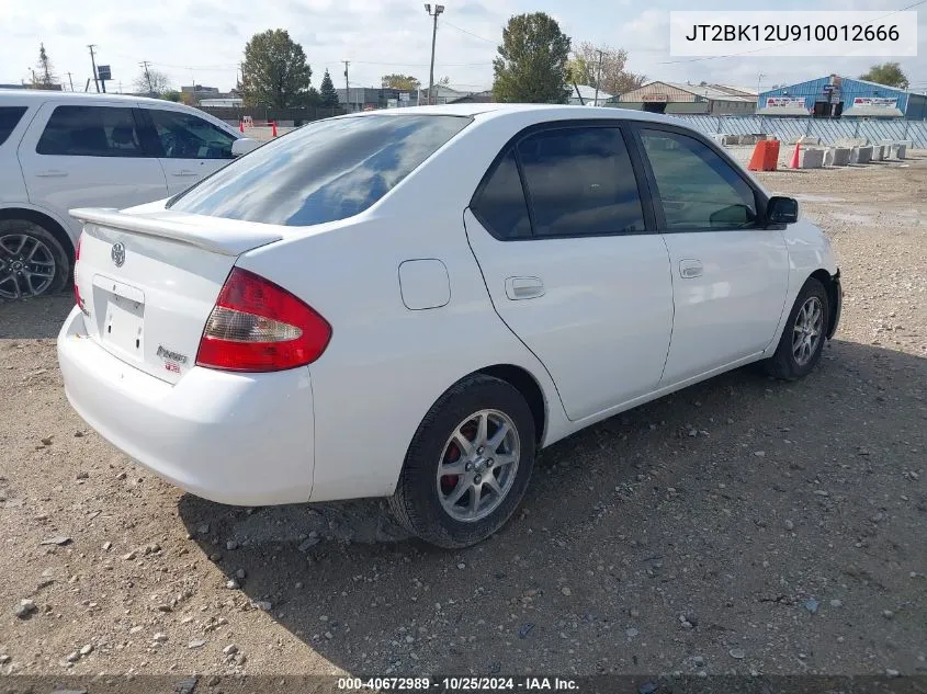 2001 Toyota Prius VIN: JT2BK12U910012666 Lot: 40672989