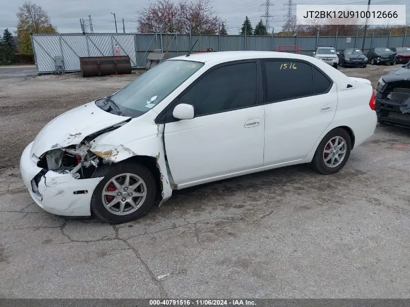 2001 Toyota Prius VIN: JT2BK12U910012666 Lot: 40791516