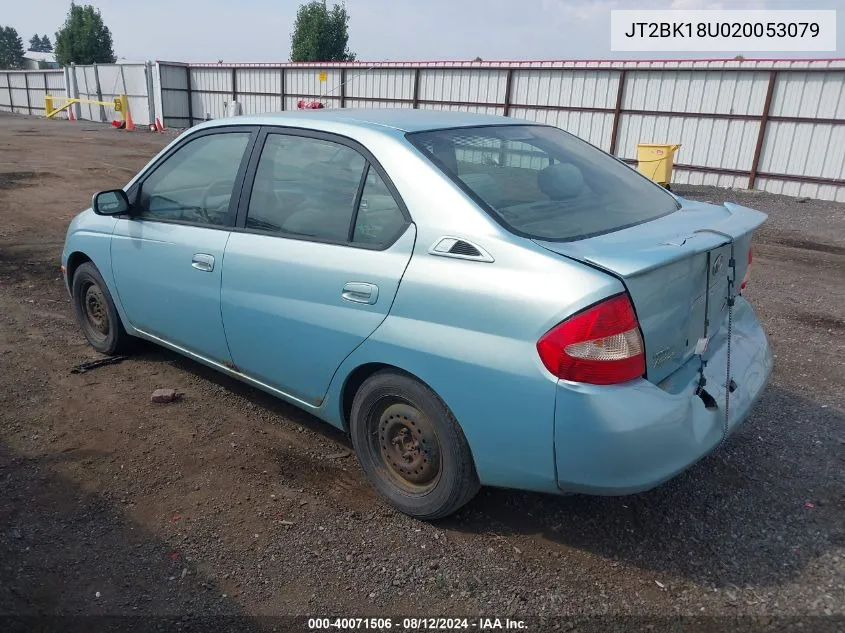 2002 Toyota Prius VIN: JT2BK18U020053079 Lot: 40071506