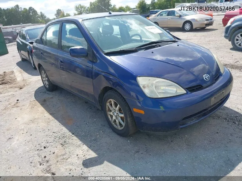 2002 Toyota Prius VIN: JT2BK18U020057486 Lot: 40285861