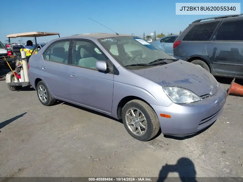 2002 Toyota Prius VIN: JT2BK18U620055340 Lot: 40599484