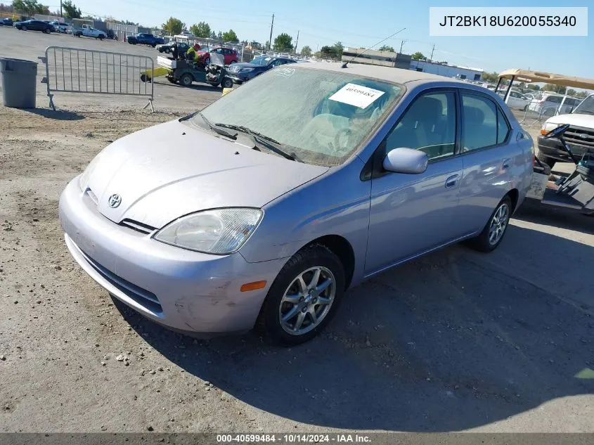 2002 Toyota Prius VIN: JT2BK18U620055340 Lot: 40599484