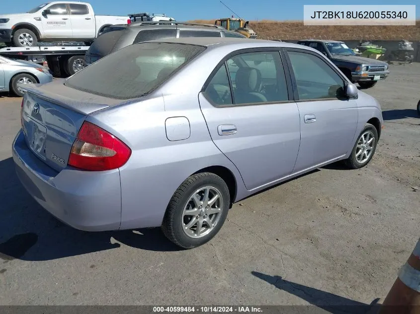 2002 Toyota Prius VIN: JT2BK18U620055340 Lot: 40599484