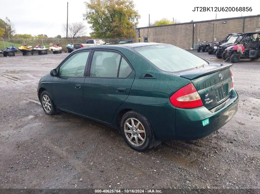 2002 Toyota Prius VIN: JT2BK12U620068856 Lot: 40625764