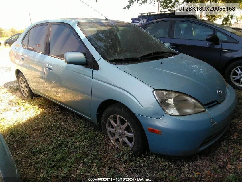 2002 Toyota Prius VIN: JT2BK18UX20055163 Lot: 40632871