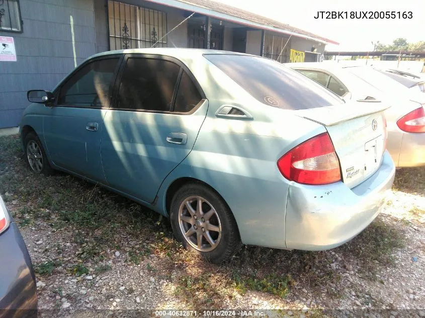 2002 Toyota Prius VIN: JT2BK18UX20055163 Lot: 40632871