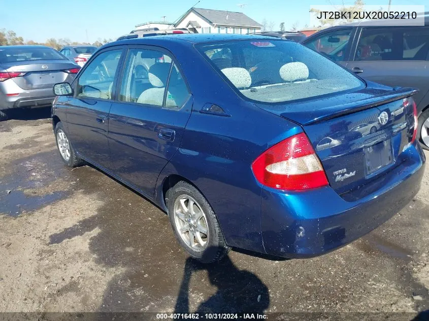 2002 Toyota Prius VIN: JT2BK12UX20052210 Lot: 40716462