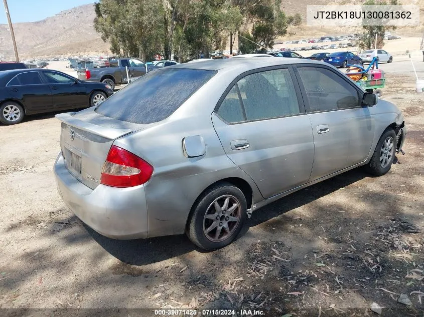 2003 Toyota Prius VIN: JT2BK18U130081362 Lot: 39871425