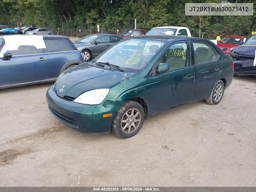 2003 Toyota Prius VIN: JT2BK18U630071412 Lot: 40293382