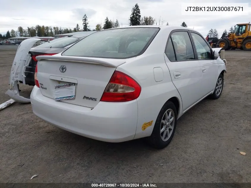 2003 Toyota Prius VIN: JT2BK12UX30087671 Lot: 40729967