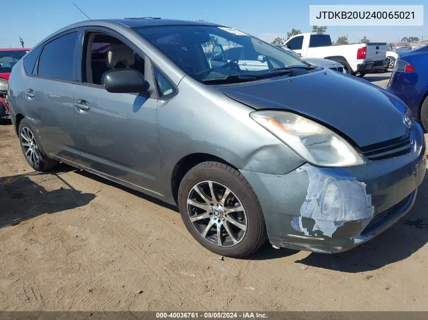 JTDKB20U240065021 2004 Toyota Prius