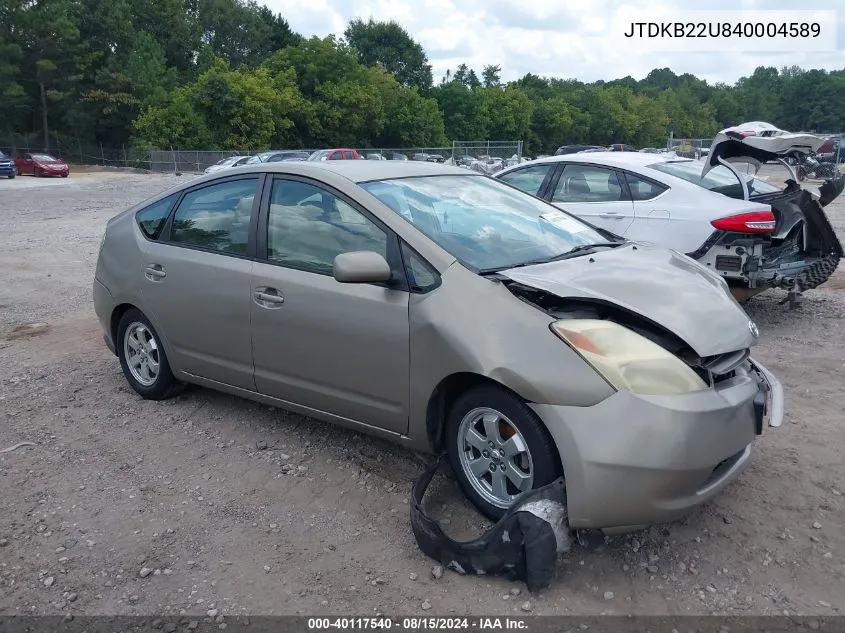 JTDKB22U840004589 2004 Toyota Prius