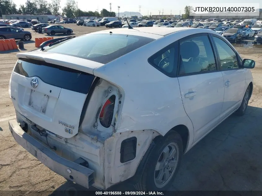 2004 Toyota Prius VIN: JTDKB20U140007305 Lot: 40196588