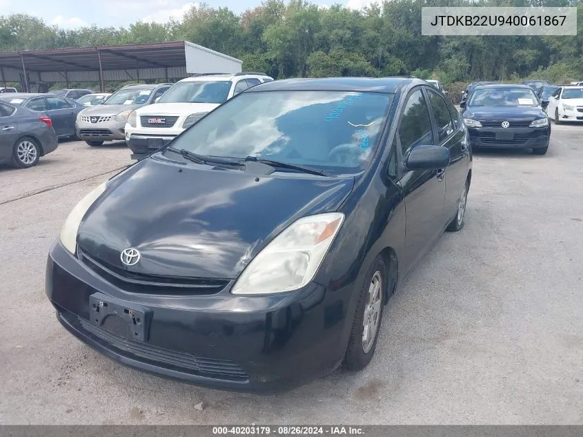 JTDKB22U940061867 2004 Toyota Prius