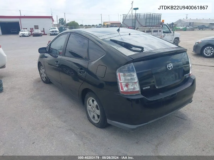 JTDKB22U940061867 2004 Toyota Prius