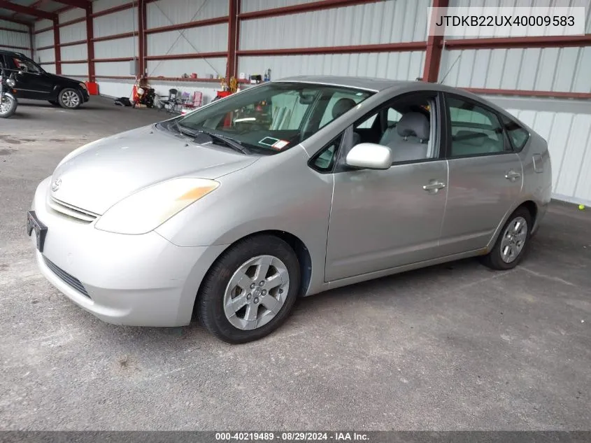 2004 Toyota Prius VIN: JTDKB22UX40009583 Lot: 40219489