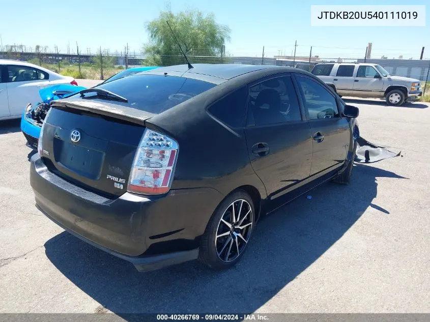 2004 Toyota Prius VIN: JTDKB20U540111019 Lot: 40266769