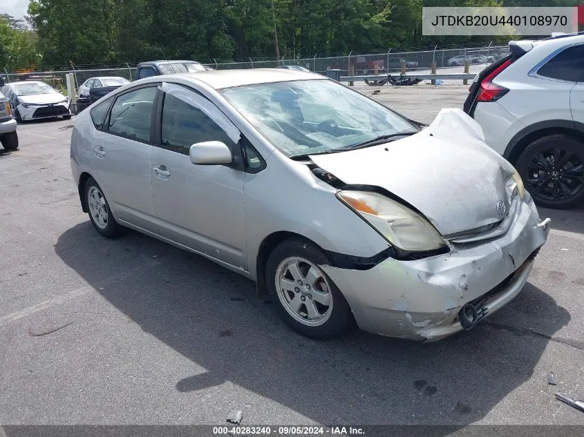 2004 Toyota Prius VIN: JTDKB20U440108970 Lot: 40283240