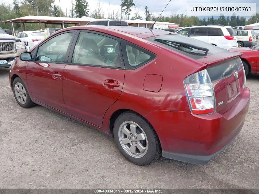 JTDKB20U540040761 2004 Toyota Prius