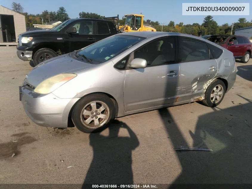 2004 Toyota Prius VIN: JTDKB20U340009007 Lot: 40361666