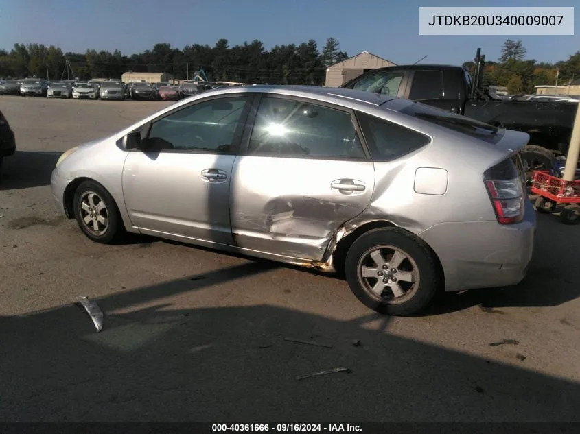 2004 Toyota Prius VIN: JTDKB20U340009007 Lot: 40361666