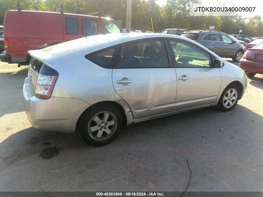 2004 Toyota Prius VIN: JTDKB20U340009007 Lot: 40361666