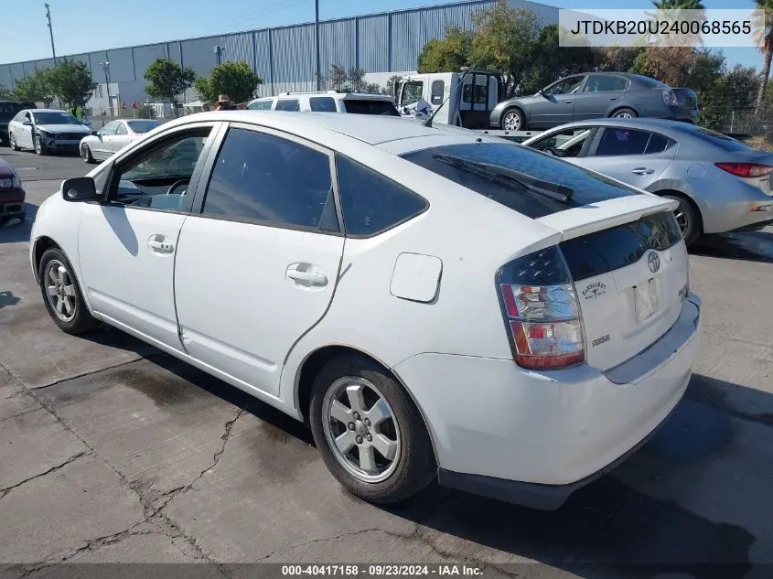 2004 Toyota Prius VIN: JTDKB20U240068565 Lot: 40417158